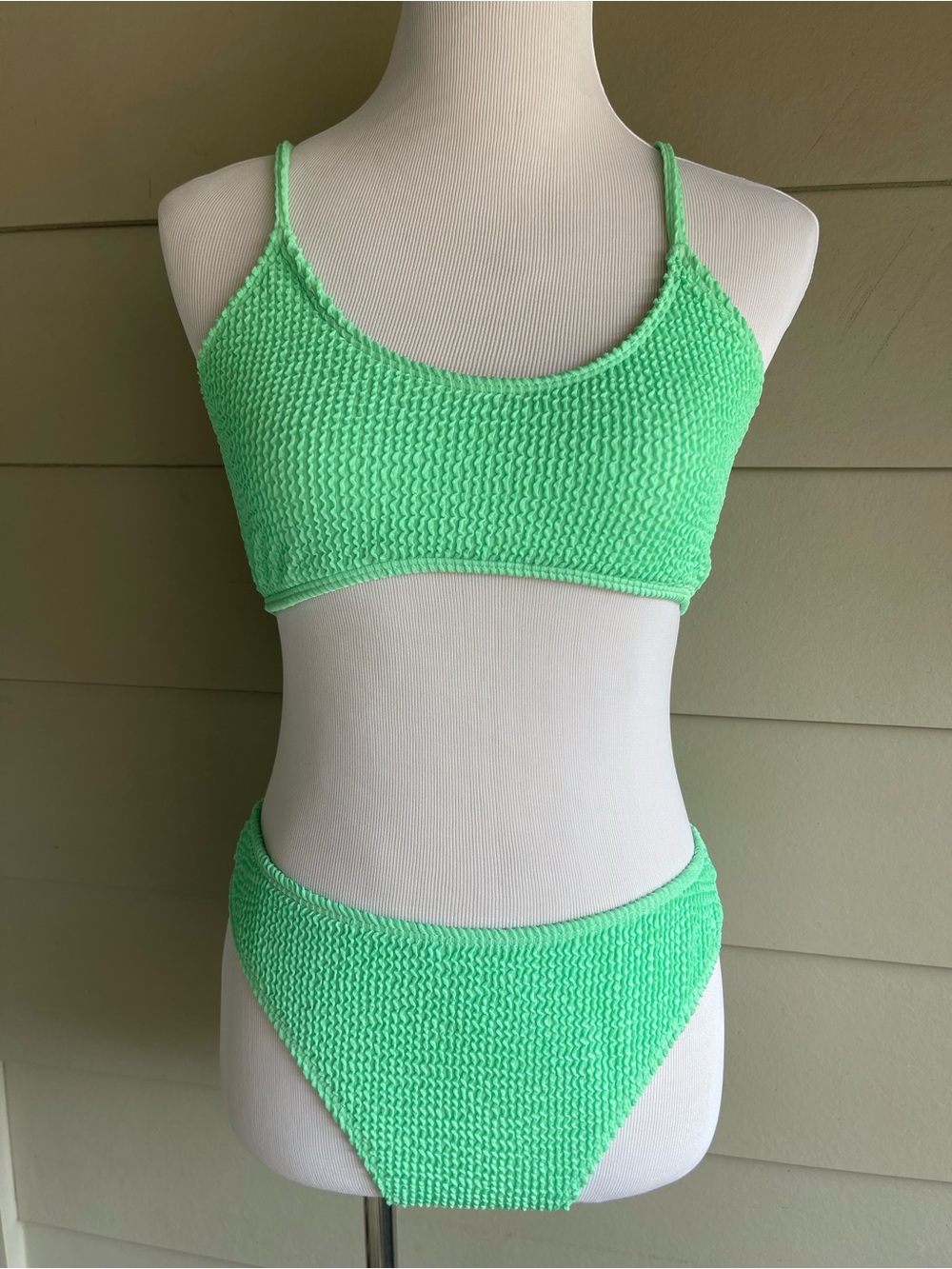 Textured Mint Green Bikini Set